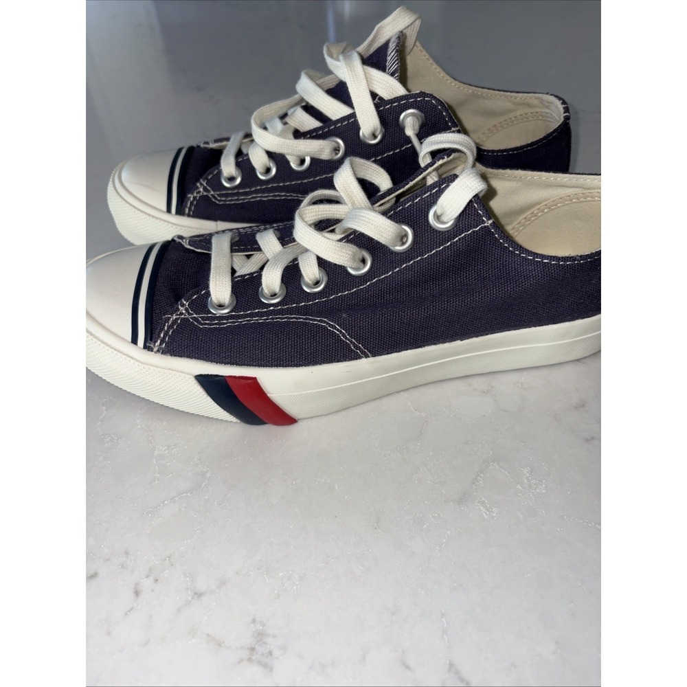 Pro-Keds Royal Lo Lace Up Navy Canvas Shoes Sneaker 6.5 Mens 8 Womens New Preppy